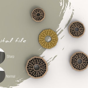 Rattan Kreis Polymer Clay Ausstechformen | Digitale STL-Datei | 4 Größen | 2 Cutter Versionen