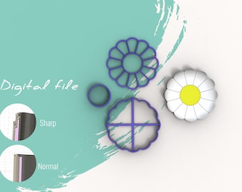 Daisy Trinket Dish Polymer Clay Cutter | 4 Sizes (Digital STL File)