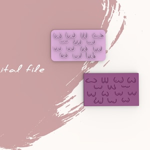 Woman Breast  Polymer Clay Stamp | Digital STL File | 4 Sizes