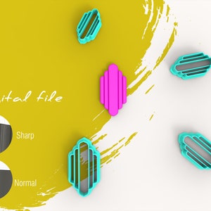 Scallop Embossed Morrocan C Polymer Clay Cutter | Digital STL File | 4 Sizes | 2 Cutter Versions