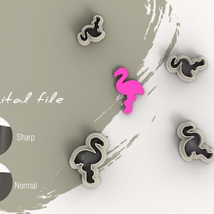 Flamingo Polymer Clay Cutter | Digital STL File | 4 Sizes  | 2 Cutter Versions