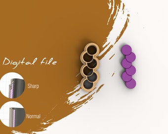 Boho Circles Polymer Clay Cutter | STL Digital File | 4 sizes  | 2 Cutter Versions