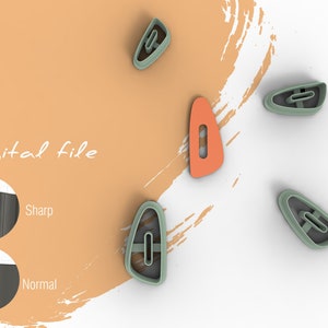 Retro 1 Polymer Clay Cutter | Digital STL File | 4 Sizes | 2 Cutter Versions