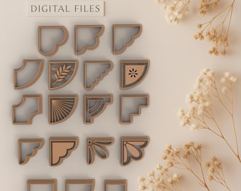 Corner Bookmarks Polymer Clay Cutters | Digital STL File | 13 Designs