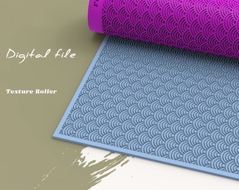 Geometric 3 | Polymer Clay Seamless  Texture Roller |  Digital STL File