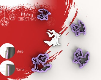 Zero Ghost Dog Christmas Cookie Cutter STL | Polymer Clay Cutter (Digital)