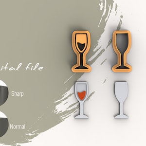 Glass 2 Polymer Clay Cutter | Digital STL File | 4 Sizes  | 2 Cutter Versions