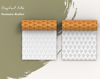 Cross Easter | Seamless Polymer Clay Texture Roller | Digital STL File | Two Patterns