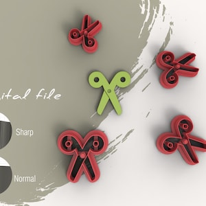 Scissor Polymer Clay Cutter | Digital STL File | 4 Sizes  | 2 Cutter Versions