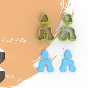 Organic Wavy Arch Polymer Clay Cutter | Digital STL File | 4 Sizes | 2 Cutter Versions