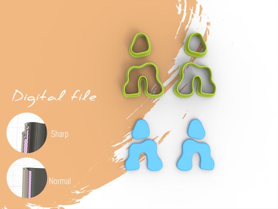 Organic Wavy Arch Polymer Clay Cutter | Digital STL File | 4 Sizes