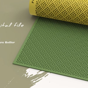 Geometrische | Polymeer Klei Naadloze Textuur Roller | Digitaal STL-bestand