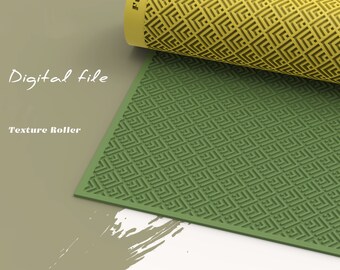 Geometric | Polymer Clay Seamless  Texture Roller | Digital STL File
