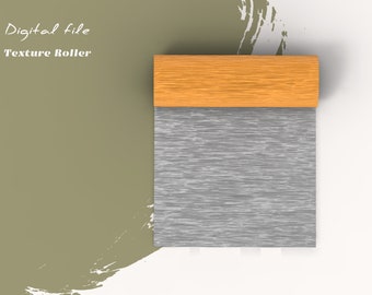 Wood - Brushed Metal  | Seamless Polymer Clay Texture Roller | Digital STL File