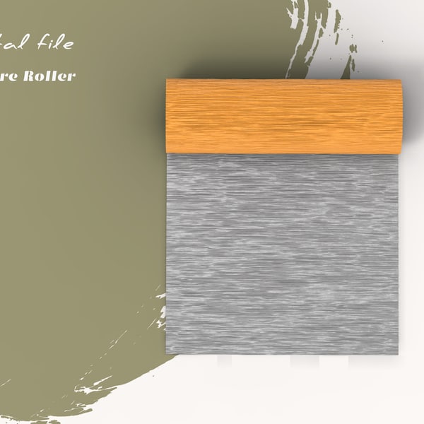 Wood - Brushed Metal  | Seamless Polymer Clay Texture Roller | Digital STL File
