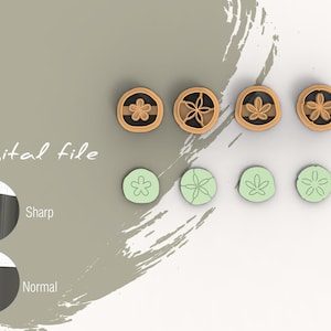 Sand Dollar Set Summer | Polymer Clay Cutters | Digital STL File | 2 Sizes | 2 Cutter Versions | 4 Designs
