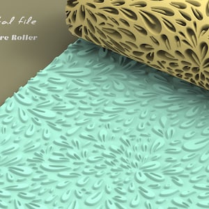 Flower 5 | Seamless Polymer Clay Texture Roller | Digital STL File