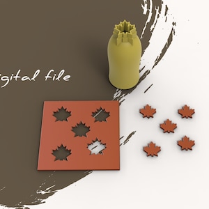Ahorn Blatt Polymer Micro Clay Ausstecher | Digitale STL Datei
