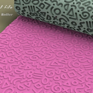 Polymer Clay Seamless Texture Roller | Funky Shapes | Digital STL File