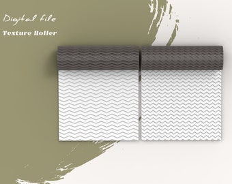 Zig Zag | Polymer Clay Seamless Texture Roller | Digital STL File