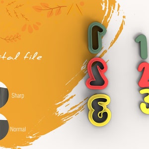 Nummers 1 2 3 Back to School Clay Cutters | Digitaal STL-bestand | 5 Maten | 2 snijversies