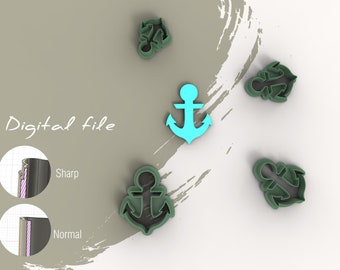 Anchor Polymer Clay Cutter | Digital STL File | 4 Sizes  | 2 Cutter Versions