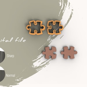 Puzzle Polymer Clay Cutter | Digital STL File | 4 Sizes  | 2 Cutter Versions