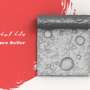 Moon Surface Seamless Polymer Clay Texture Roller | Digital STL File