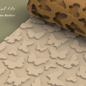 Butterfly | Seamless Polymer Clay Texture Roller | Digital STL File
