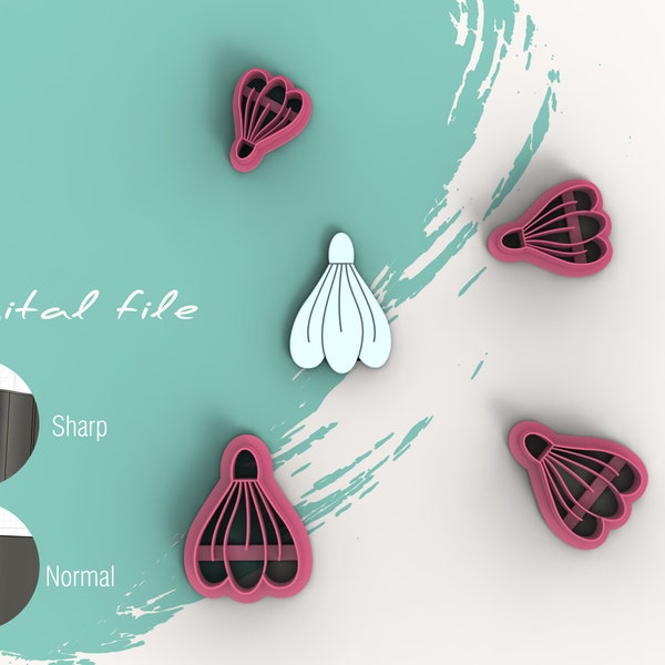 Snowdrop Flower Polymer Clay Cutter | Digital STL File | 4 Sizes  | 2 Cutter Versions