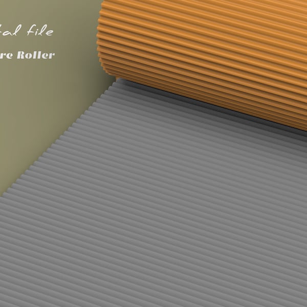 Lines 2 | Seamless Polymer Clay Texture Roller | Digital STL File