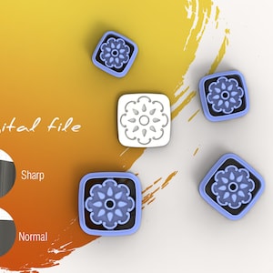 Mediterranean Tile 2 Polymer Clay Cutters | Digital STL File | 4 Sizes  | 2 Cutter Versions