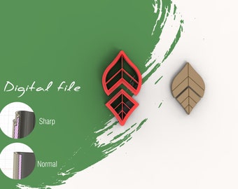 Leaf Clay Cutter Set | Jewelry & Cookie Cutters (Digital STL File)