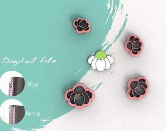 Flower 61 Spring Polymer Clay Cutter | Digital STL File | 5 Sizes  | 2 Cutter Versions