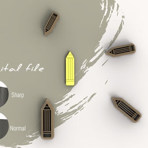 Pencil Polymer Clay Cutter | Digital STL File | 5 Sizes  | 2 Cutter Versions