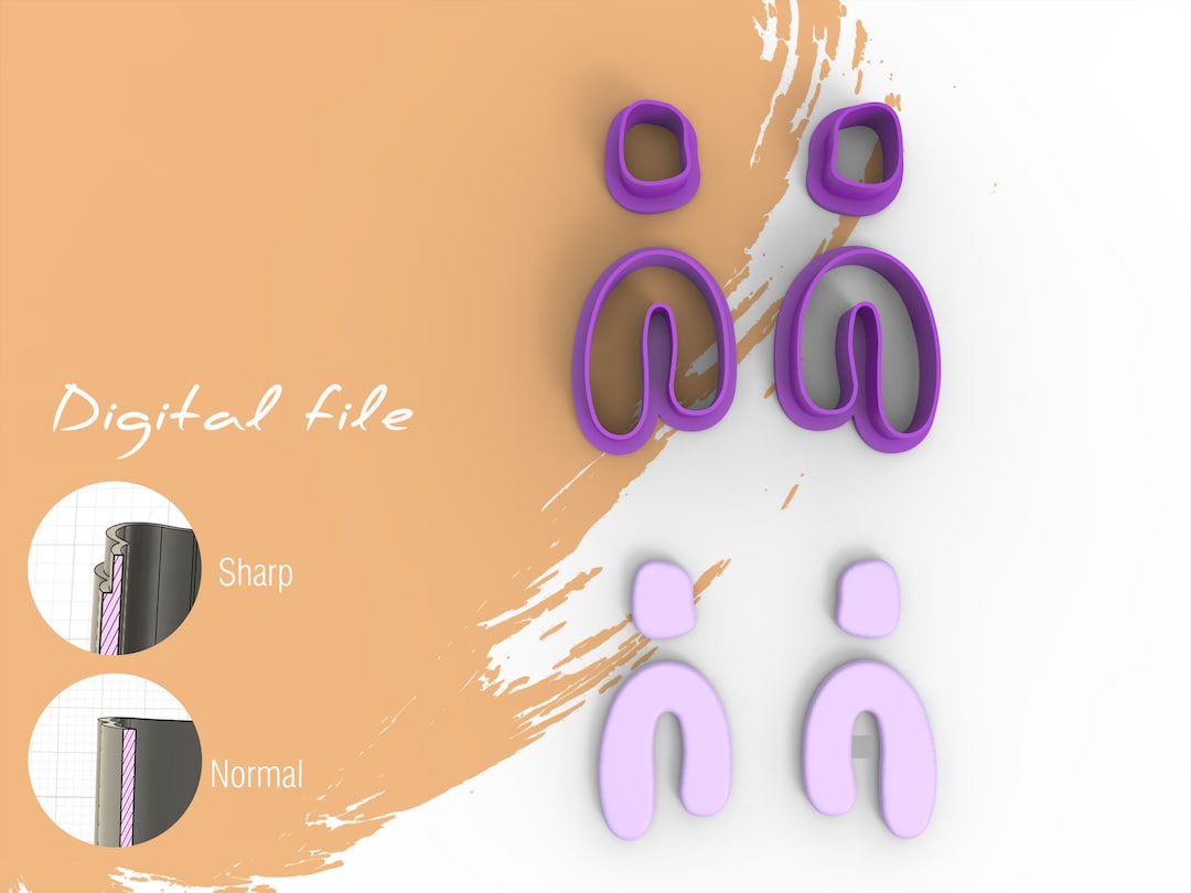Organic Arch B Polymer Clay Cutters | Digital STL File | 4 Sizes