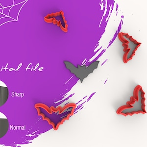 Halloween Bat Clay Cutter | Digital STL File | 6 Sizes   | 2 Cutter Versions