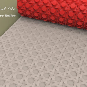 Rotan A | Polymeer klei naadloze textuur roller | Digitaal STL-bestand
