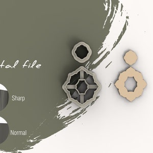 Atlas Aura Ethnic Moroccan Polymer Clay Cutters / File STL digitale / 4 dimensioni / 2 versioni di cutter