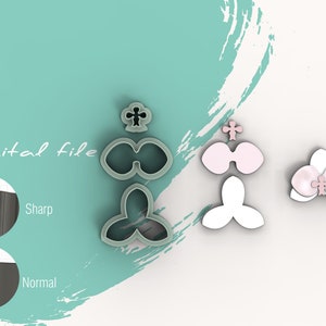 Orchid Flower Spring Polymer Clay Cutter | Digital STL File | 5 Sizes | 2 Cutter Versions