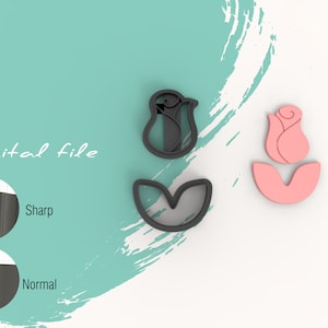 Flower 5 Polymer Clay Cutter | Digital STL File | 4 Sizes  | 2 Cutter Versions