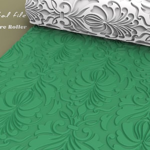 Damast 2 | Polymeer Klei Naadloze Textuur Roller | Digitaal STL-bestand