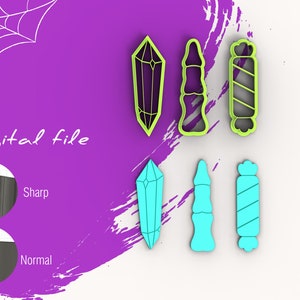 Halloween Bookmarks Polymer Clay Cutter | Digital STL File | 3 Sizes  | 2 Cutter Versions