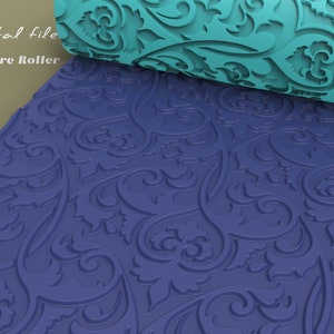 Damast 1 | Polymeer Klei Naadloze Textuur Roller | Digitaal STL-bestand