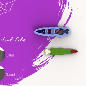Halloween Finger Hair Barrette Polymer Clay Cutters | Digital STL File | 3 Sizes | 2 Cutter Versions