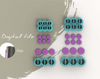 Round Bead Cutter Polymer Clay Cutter | Digital STL File | 4 Sizes