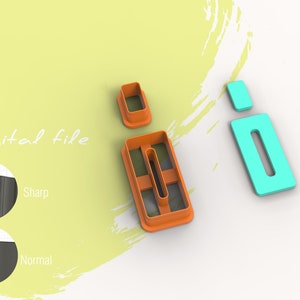 Geometric I Polymer Clay Cutter | STL Digital File | 5 sizes | 2 Cutter Versions