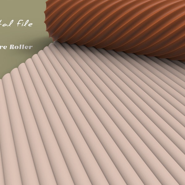 Lines 1 | Polymer Clay Seamless Texture Roller | Digital STL File