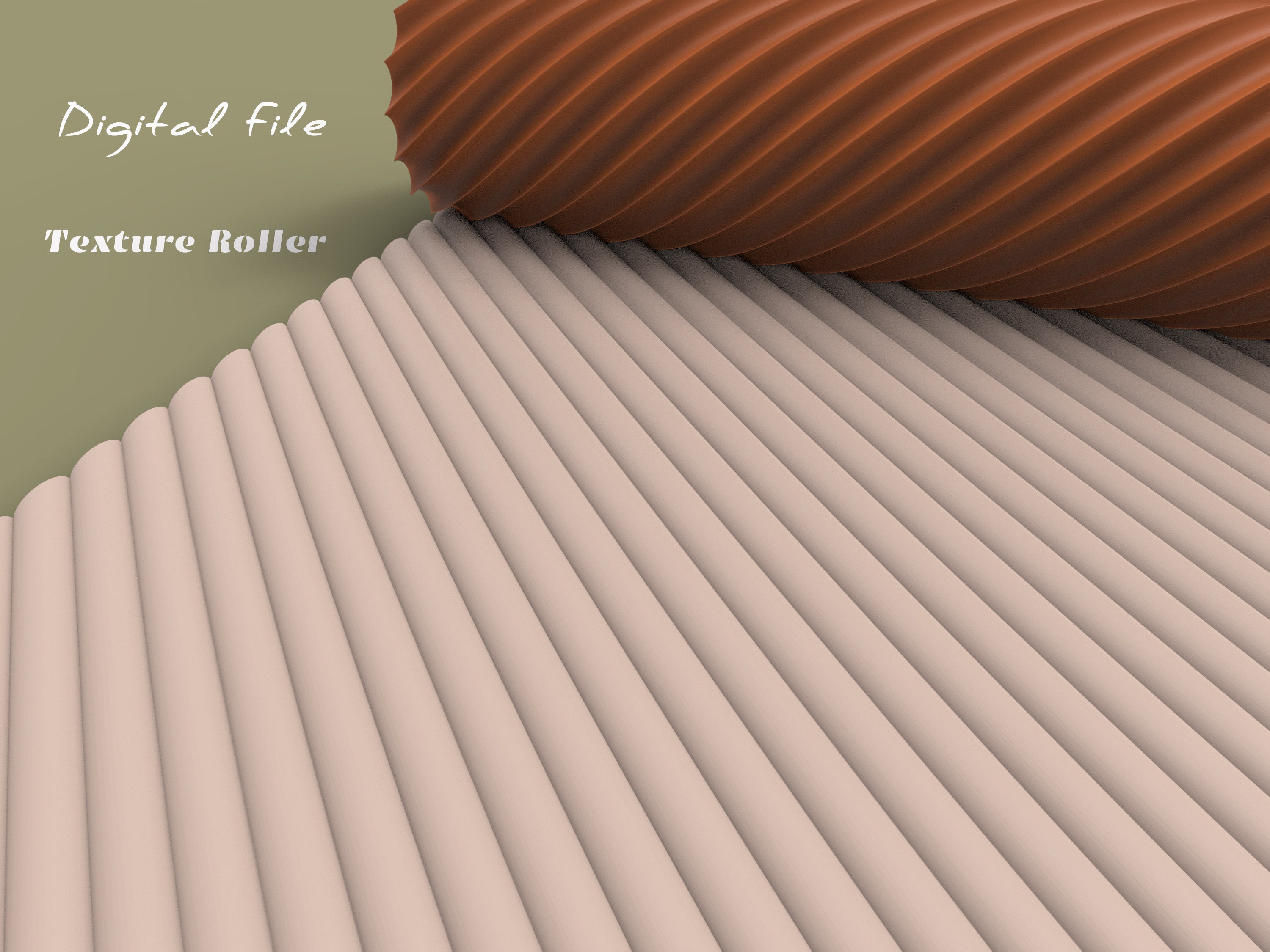 Horizontal Lines Pattern - Decorative Art Roller - 7 Texture Roller