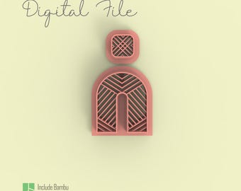 The Herringbone Arch Polymer Clay Cutters | Digital STL File | 4 Sizes